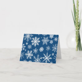 Blue Snowflakes Winter Feiertagskarte