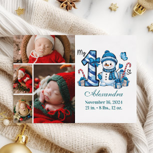 Blue Snowman 4 Foto Weihnachten
