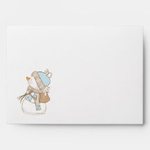 Blue Snowman Envelope