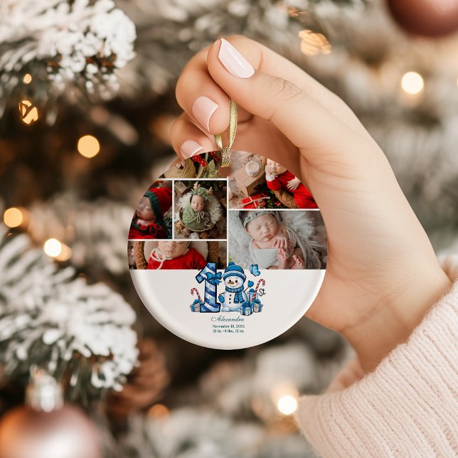 Blue Snowman  First Christmas Ornament (Von Creator hochgeladen)