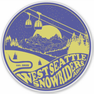 Blue Snowrider Sticker