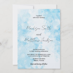 Blue Snows Cloud Wedding Einladungen