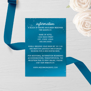 Blue Snowy Sky Wedding Enclosure Card Begleitkarte