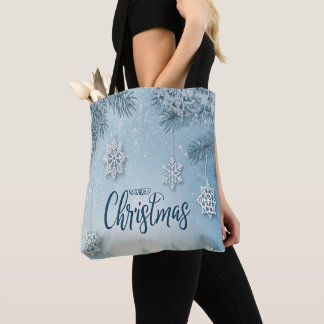 Blue Soft & Calm Christmas Snow Crystal Design-