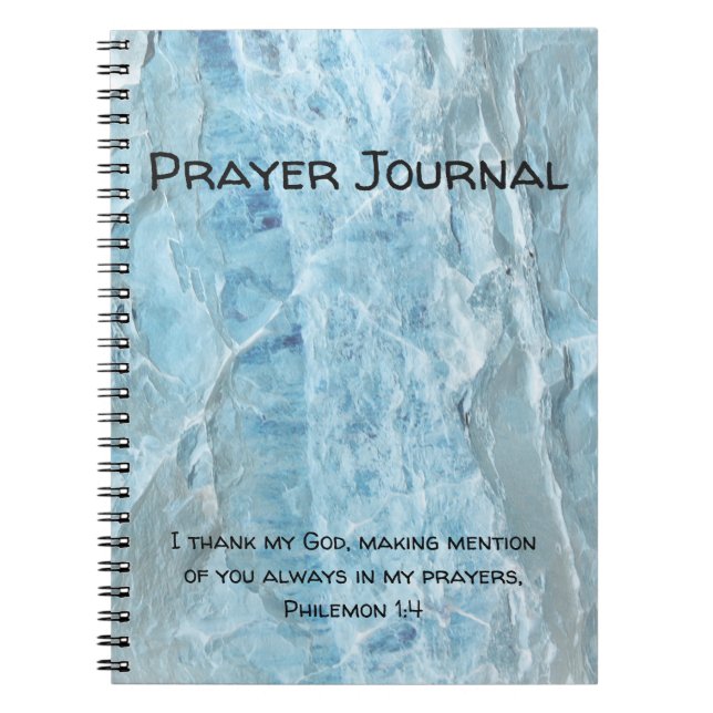 Blue Solid Rock Abstrakt Prayer Journal Notebook Notizblock (Vorderseite)