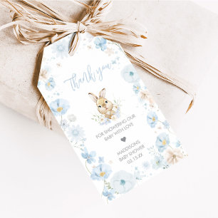 Blue Somebunny Rabbit Baby Duwer Fevor Tags Geschenkanhänger