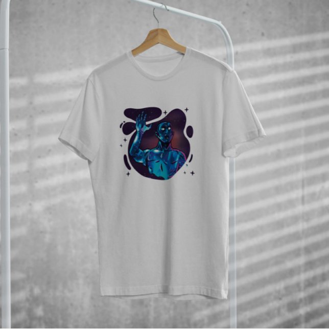 Blue Space Alien Fantasy T-Shirt (Von Creator hochgeladen)
