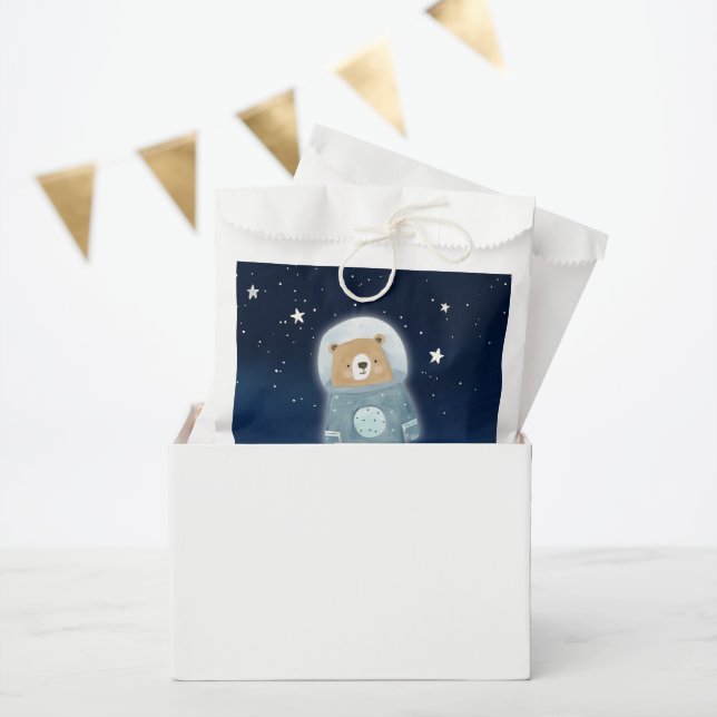 Blue Space Bear Astronaut Baby Dusche Geschenktütchen (Party)