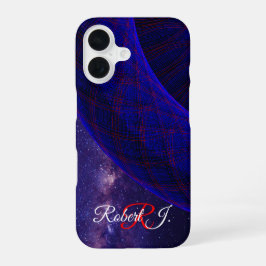 Blue Space Donuts Geometric iPhone 16 Case iPhone 16 Hülle