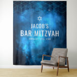 Blue Space Galaxy Bar Mitzvah Hintergrund Wandteppich<br><div class="desc">Moderne Raum Thema Bar Mitzvah Hintergrund Tapestry in blau und schwarz. Dieses einzigartige Galaxiedesign ist die ideale Wahl für den Jungen,  der den Weltraum Liebe hat. Personalisieren Sie Ihre Veranstaltung einfach mithilfe der Online-Vorlagenfelder.</div>