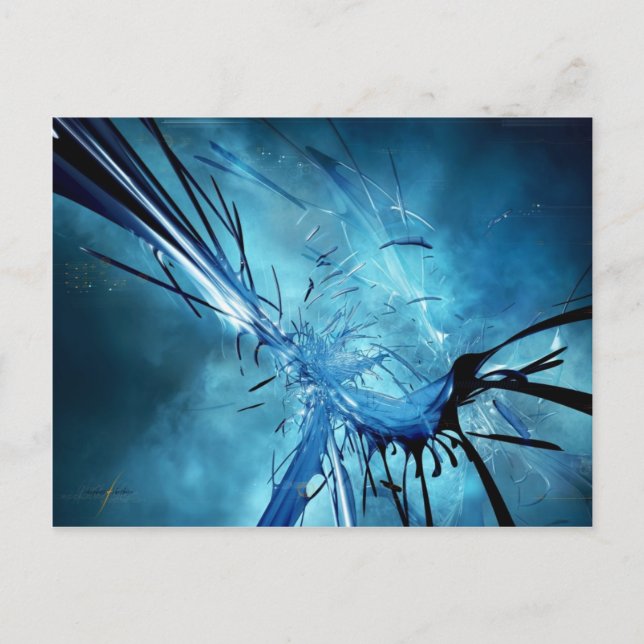 Blue Space Postkarte (Vorderseite)