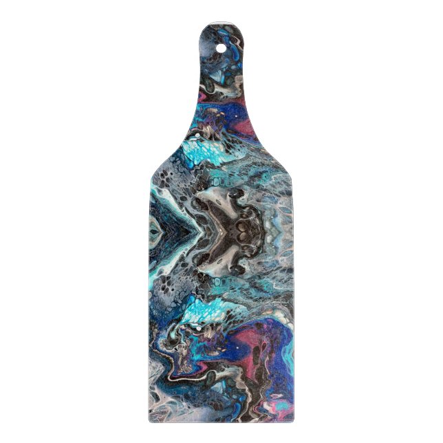 Blue space pouring schneidebrett (Vorderseite)