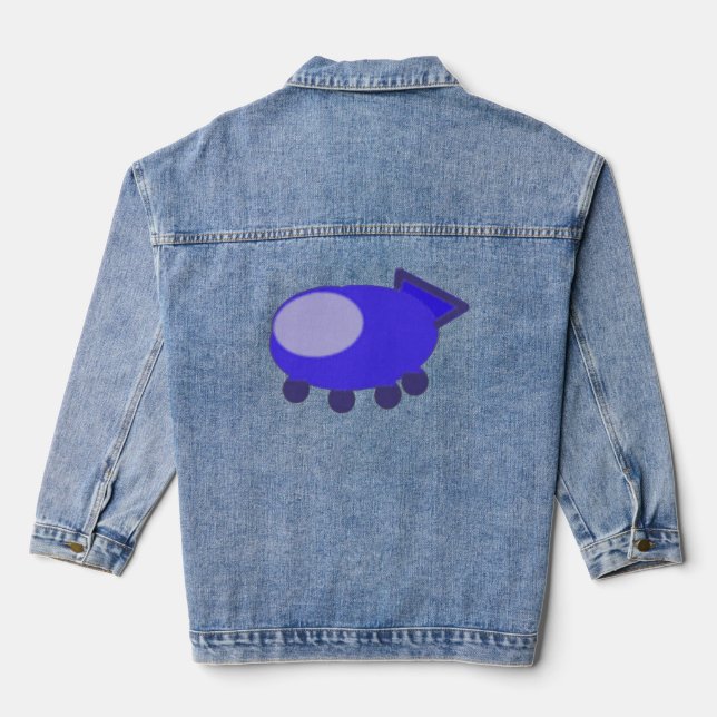 Blue Spaceship Denim Jacket Jeansjacke (Rückseite)