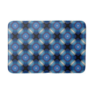 Blue Spacey Geometric Badematte