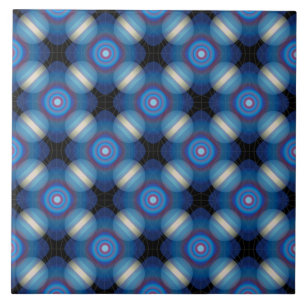 Blue Spacey Geometric Fliese