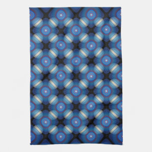 Blue Spacey Geometric Küchentuch