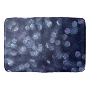Blue Sparkle Bokeh Lights Badematte