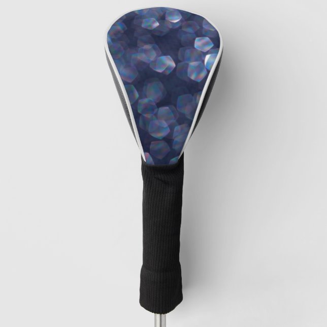 Blue Sparkle Bokeh Lights Golf Headcover (Vorderseite)