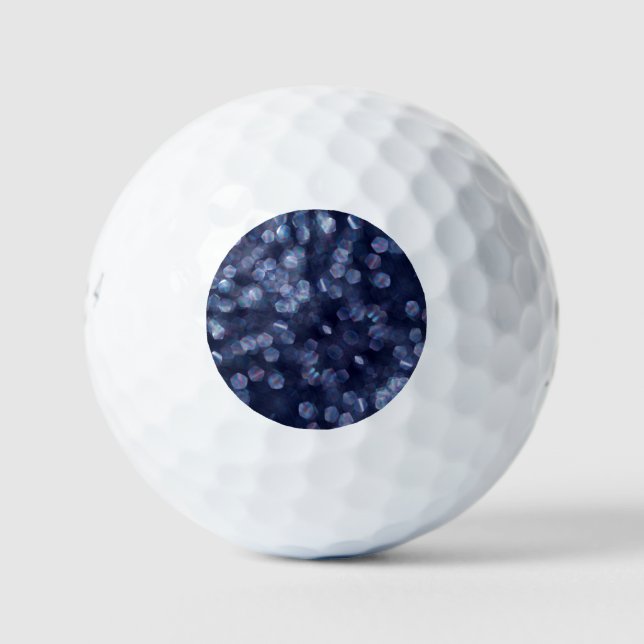 Blue Sparkle Bokeh Lights Golfball (Vorderseite)