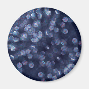 Blue Sparkle Bokeh Lights Magnet