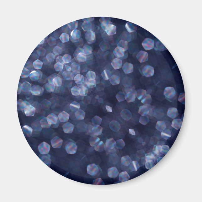 Blue Sparkle Bokeh Lights Magnet (Vorne)