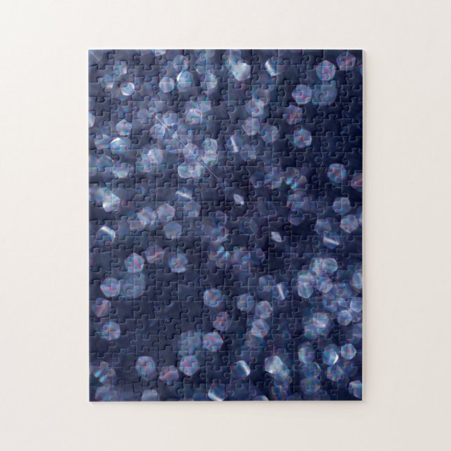 Blue Sparkle Bokeh Lights Puzzle (Vertikal)