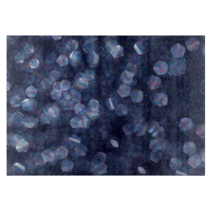 Blue Sparkle Bokeh Lights Schneidebrett