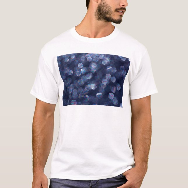 Blue Sparkle Bokeh Lights T-Shirt (Vorderseite)