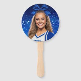 Blue Sparkle Dance Cheer Face on a Stick 10-pack Fächer