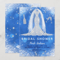 Blue Sparkle Diamond Wedding Dress Brautparty