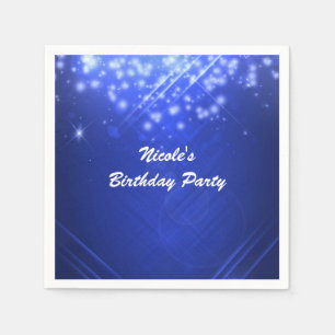 Blue Sparkle Glam Tanzclub-Party Serviette