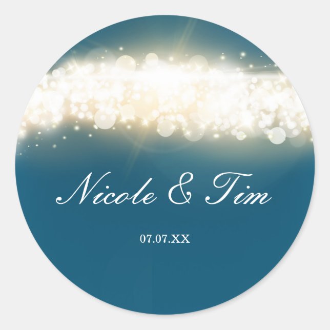 Blue Sparkle Lights Sky Blast Fevor Stickers (Vorderseite)