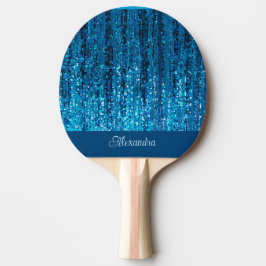 Blue Sparkle Personalisiert Ping Pong Paddle Tischtennis Schläger