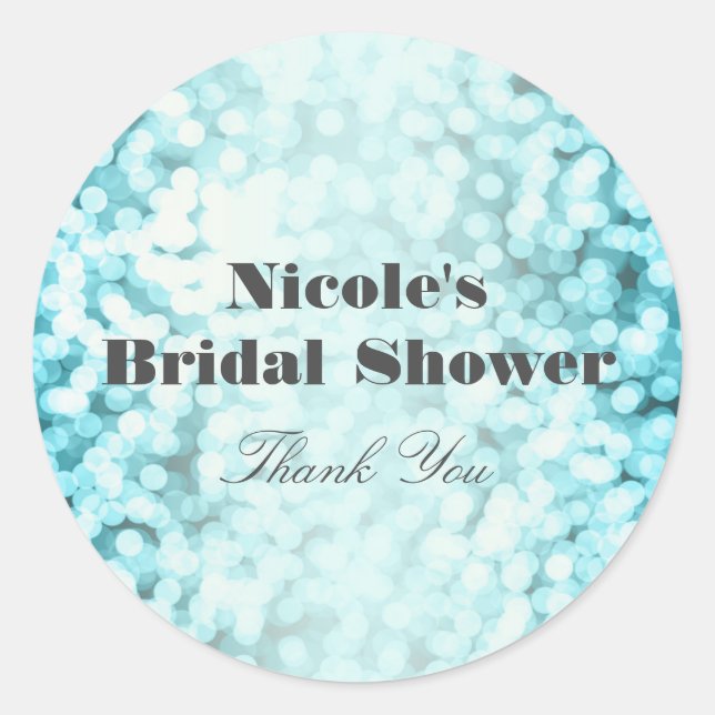 Blue Sparkling Lights Glamour Glam Party Stickers (Vorderseite)