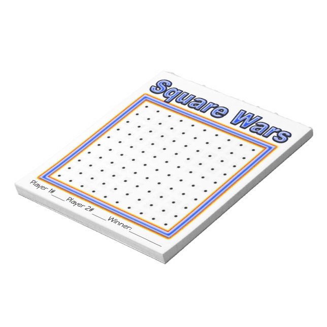 Blue Speck Dot Game Notepad Notizblock (Rotiert)