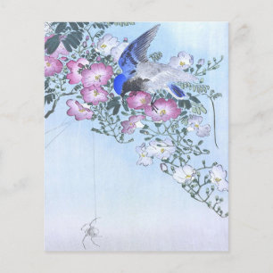 Blue Spider Bird Blume Print   Spider Lovers Flyer