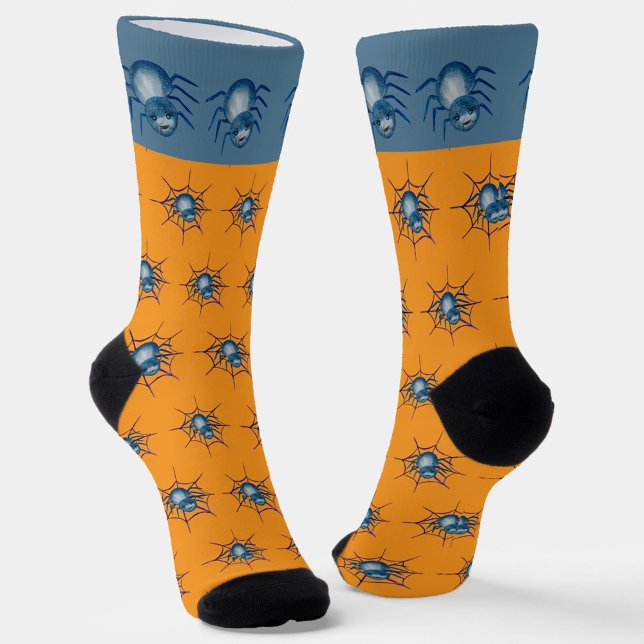 Blue Spider und Web Crew Socks Socken (Von Creator hochgeladen)