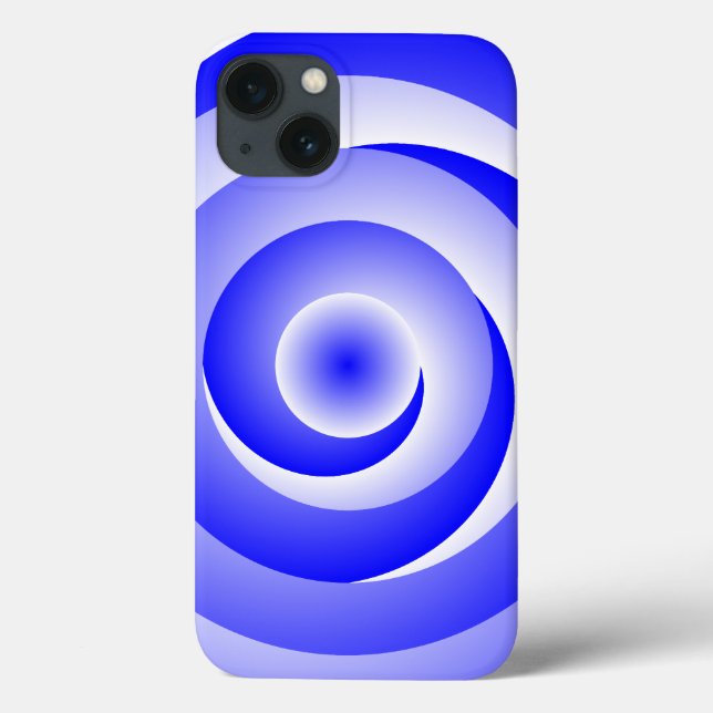 Blue Spiral Illusion von Kenneth Yoncich Case-Mate iPhone Hülle (Rückseite)