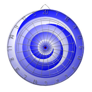 Blue Spiral Illusion von Kenneth Yoncich Dartscheibe
