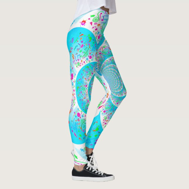 Blue Spiral Leggings (Rechts)