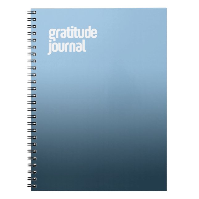 Blue Spiral Notebook - "Dankeschön Journal" Notizblock (Vorderseite)