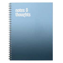 Blue Spiral Notebook - "Notizen & Gedanken" Notizblock