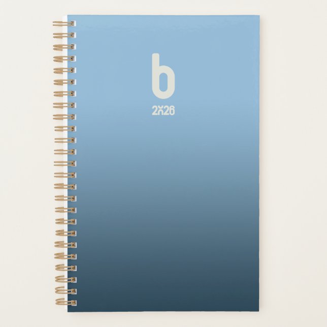 Blue Spiral Planner  – 2026 Breath Planer (Vorderseite)