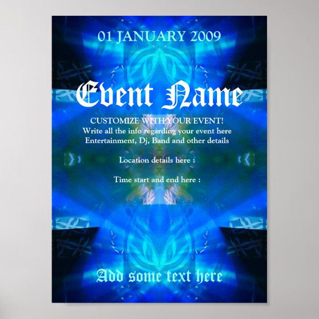 Blue Spirit Event Poster Template #013 (Vorne)