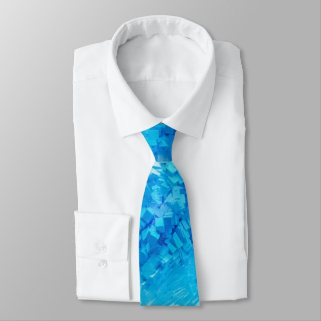 Blue Splash Krawatte (Gebunden)