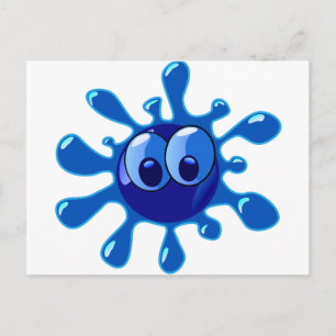 Blue Splash Postkarte