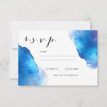 Blue Splash Watercolor Hochzeit