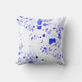 Blue Splats v2 Kissen