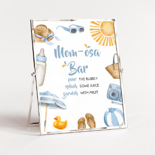 Blue Splish Splash Baby Dusche Mama Osa Bar Poster