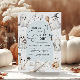 Blue Spooky One | Einladung zum ersten Geburtstag